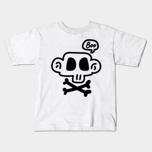 Funny Skeleton Head scream Boo Kids T-Shirt